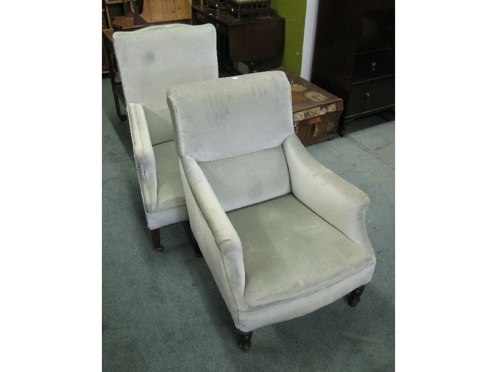 Appraisal: Lot comprising two easy chairs