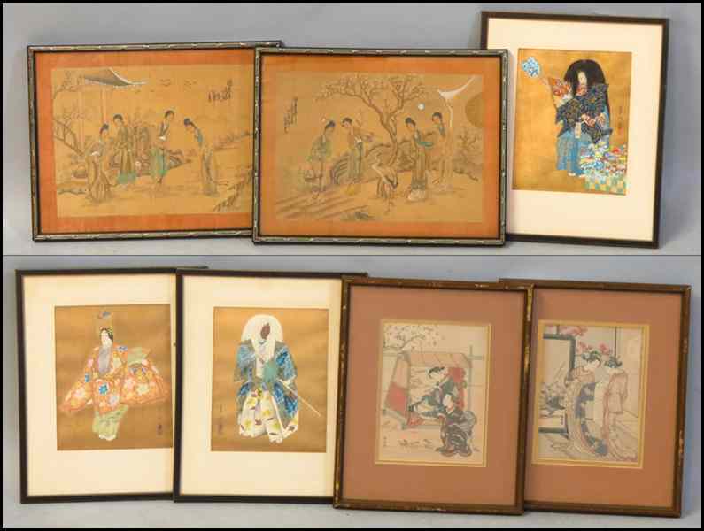 Appraisal: GROUP OF SEVEN ASSORTED FRAMED JAPANESE WOODBLOCK PRINTS Various sizes