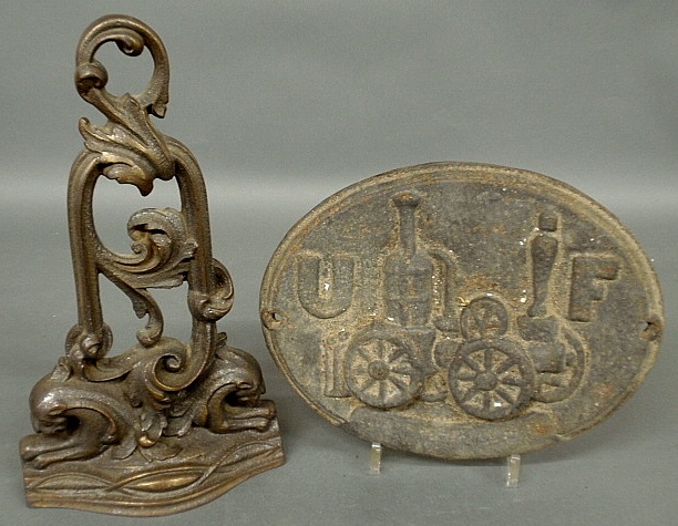 Appraisal: - Cast iron United Fireman s fire mark Philadelphia th