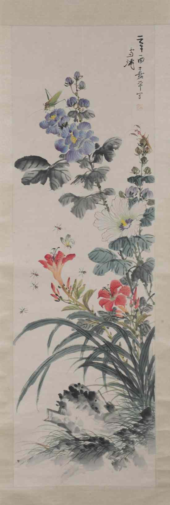 Appraisal: AFTER WANG XUE TAO Chinese - FLOWERING BRANCHES ink and