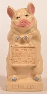 Appraisal: Cast Iron Thrifty the Wise Pig Still Bank By Hubley