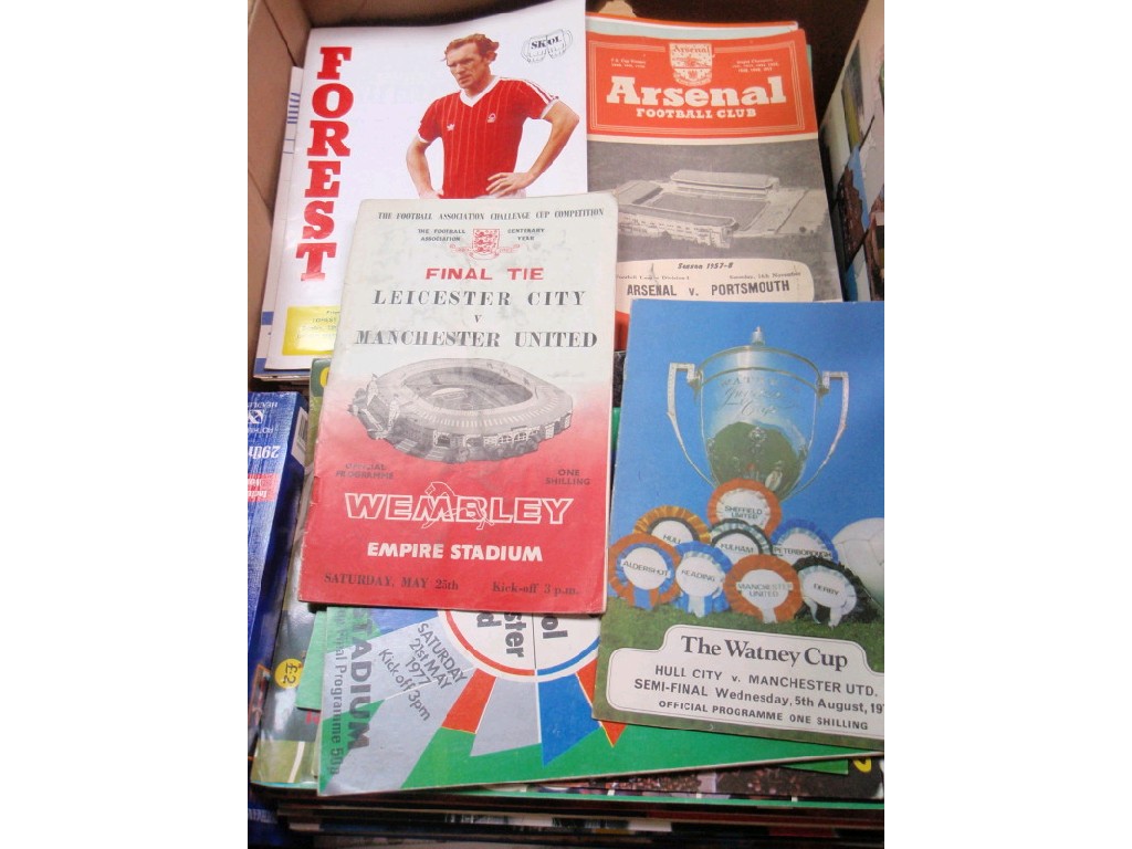 Appraisal: Box full of big game football programmes 's up