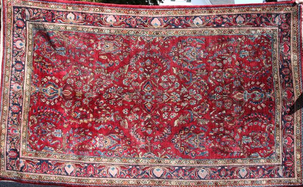 Appraisal: 's- 's fine Persian Sarouk rug ' x ' EST