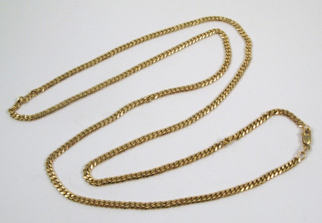 Appraisal: FOURTEEN KARAT GOLD CHAIN NECKLACE The - curb chain weighs