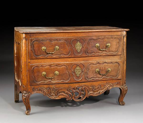 Appraisal: A Louis XV walnut commode third quarter th century The