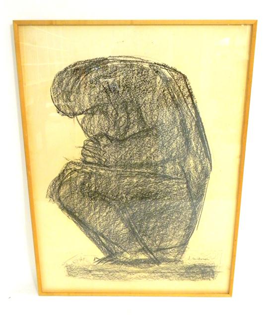 Appraisal: Louis W Ludvik Durchanek Czech American - crayon drawing of