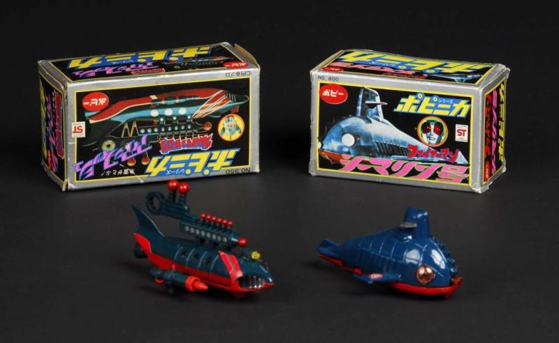 Appraisal: Lot of Popinika vehicles Description Ultraman Taro Iron Fish Fire