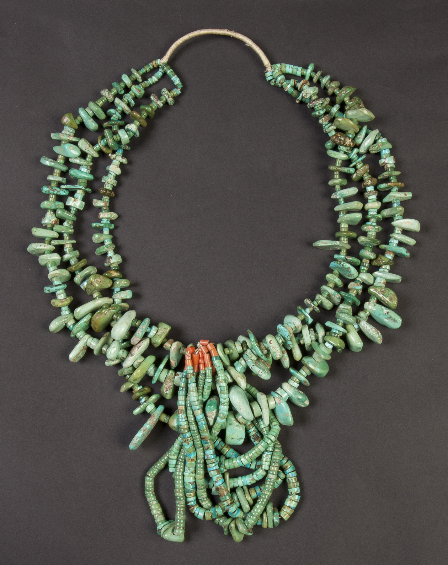 Appraisal: Beaded Turquoise Necklace Together with various turquoise fragments necklaces