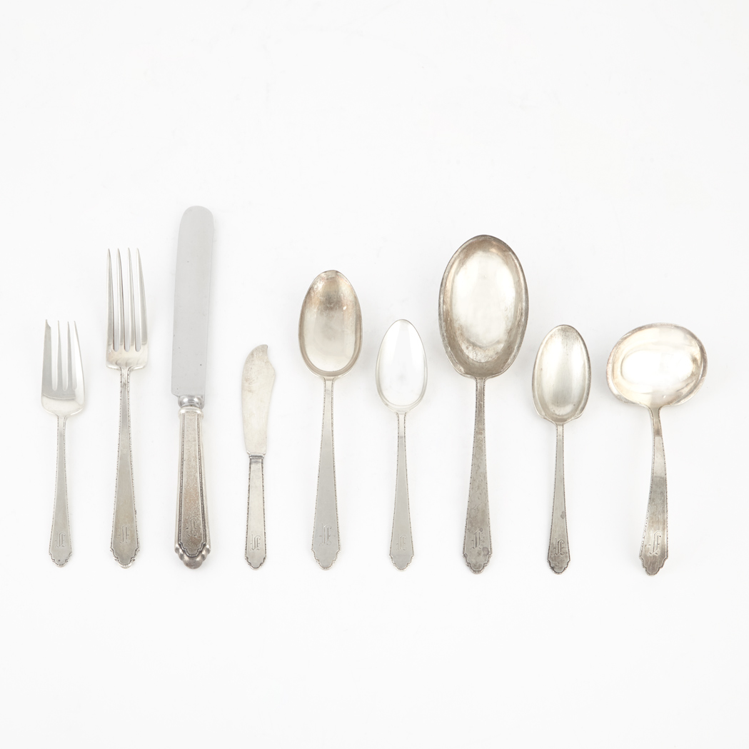 Appraisal: Lunt Sterling Silver Flatware Service In the William and Mary