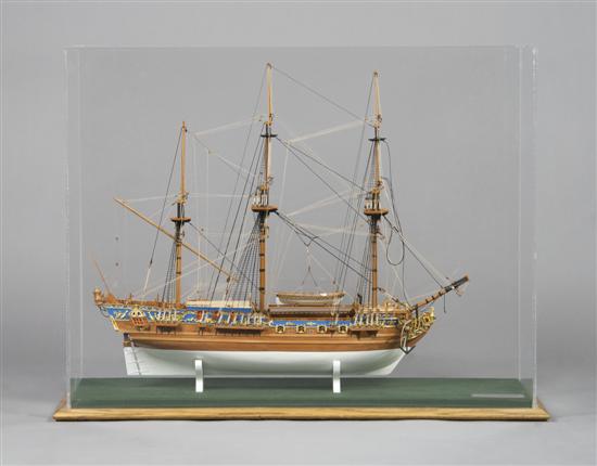 Appraisal: A Model of a Ship The Royal Caroline Height inches