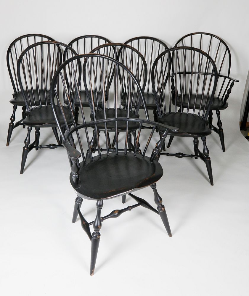 Appraisal: Set of Warren Chair Co Bowback Windsor Dining Chairs Set