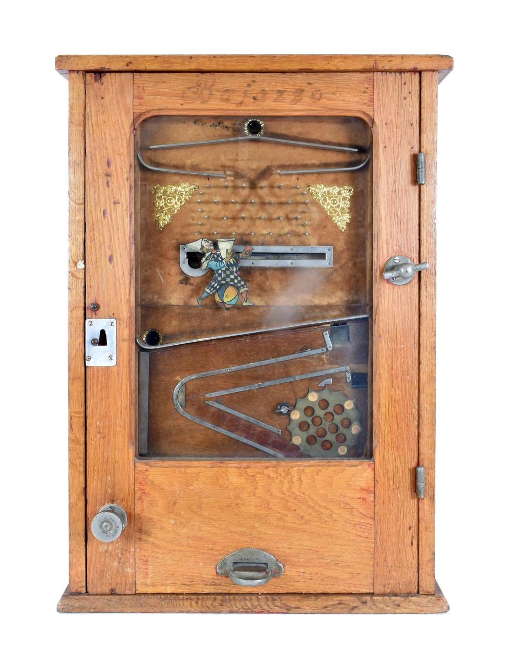 Appraisal: EUROPEAN COIN OPERATED MECHANICAL ARCADE GAMECirca The game housed in