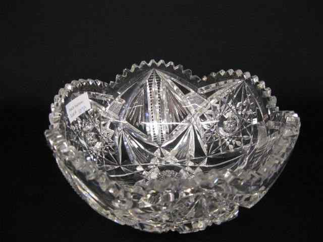 Appraisal: Fry Cut Glass Fruit Bowl signed brilliant period '' diameter