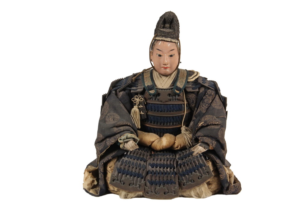 Appraisal: JAPANESE FIGURE - Seated Samurai Warrior Priest circa in rich