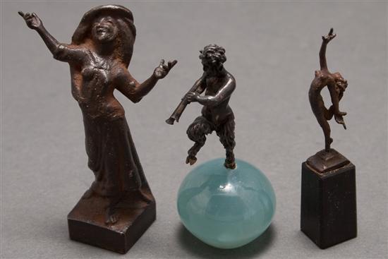 Appraisal: Louis Chatel Rosenthal Russian American - Patinated bronze miniature figures