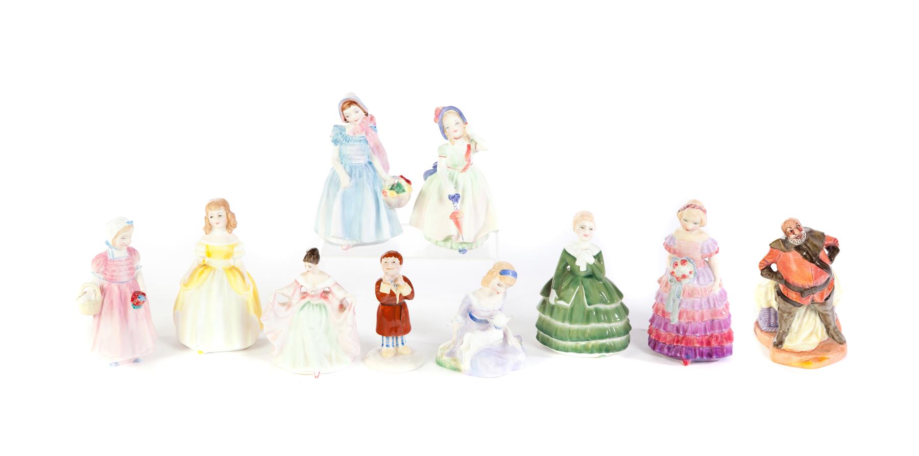 Appraisal: TEN SMALL ROYAL DOULTON FIGURINES England nd half- th century