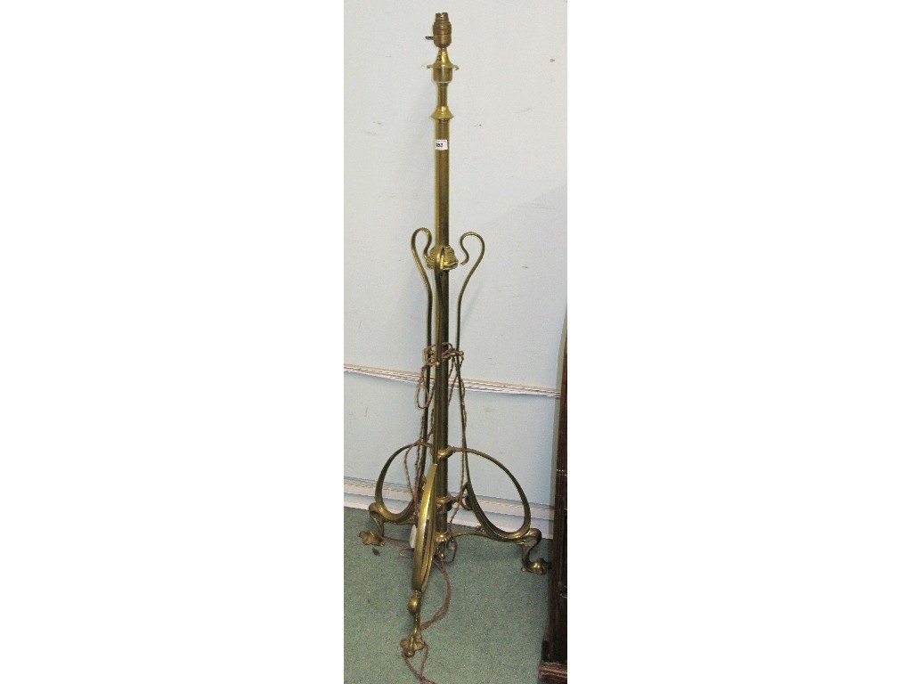 Appraisal: Brass telescopic floor lamp