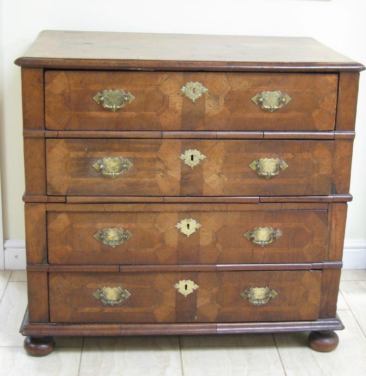 Appraisal: An early th Century walnut Chest the top with wide