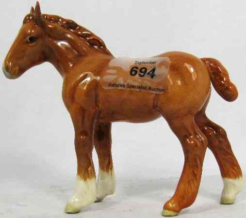 Appraisal: Beswick Chestnut Shire Foal left ear restored