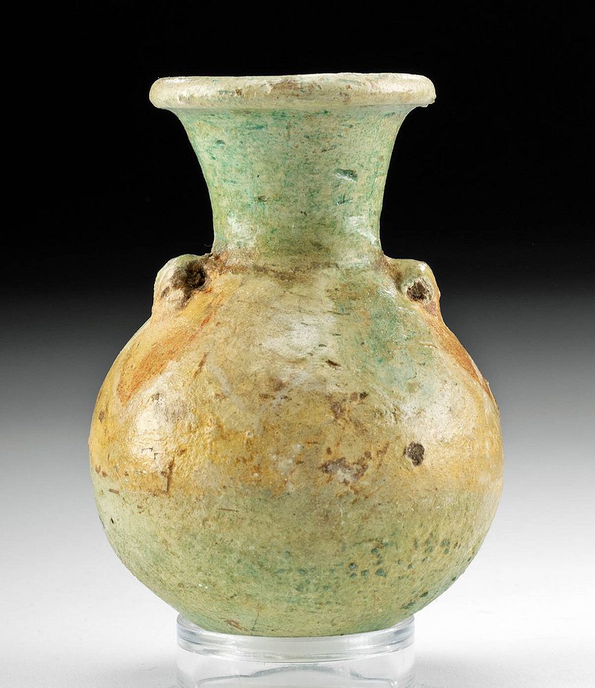 Appraisal: Gorgeous Egyptian Faience Amphoriskos First Time At Auction Ancient Egypt