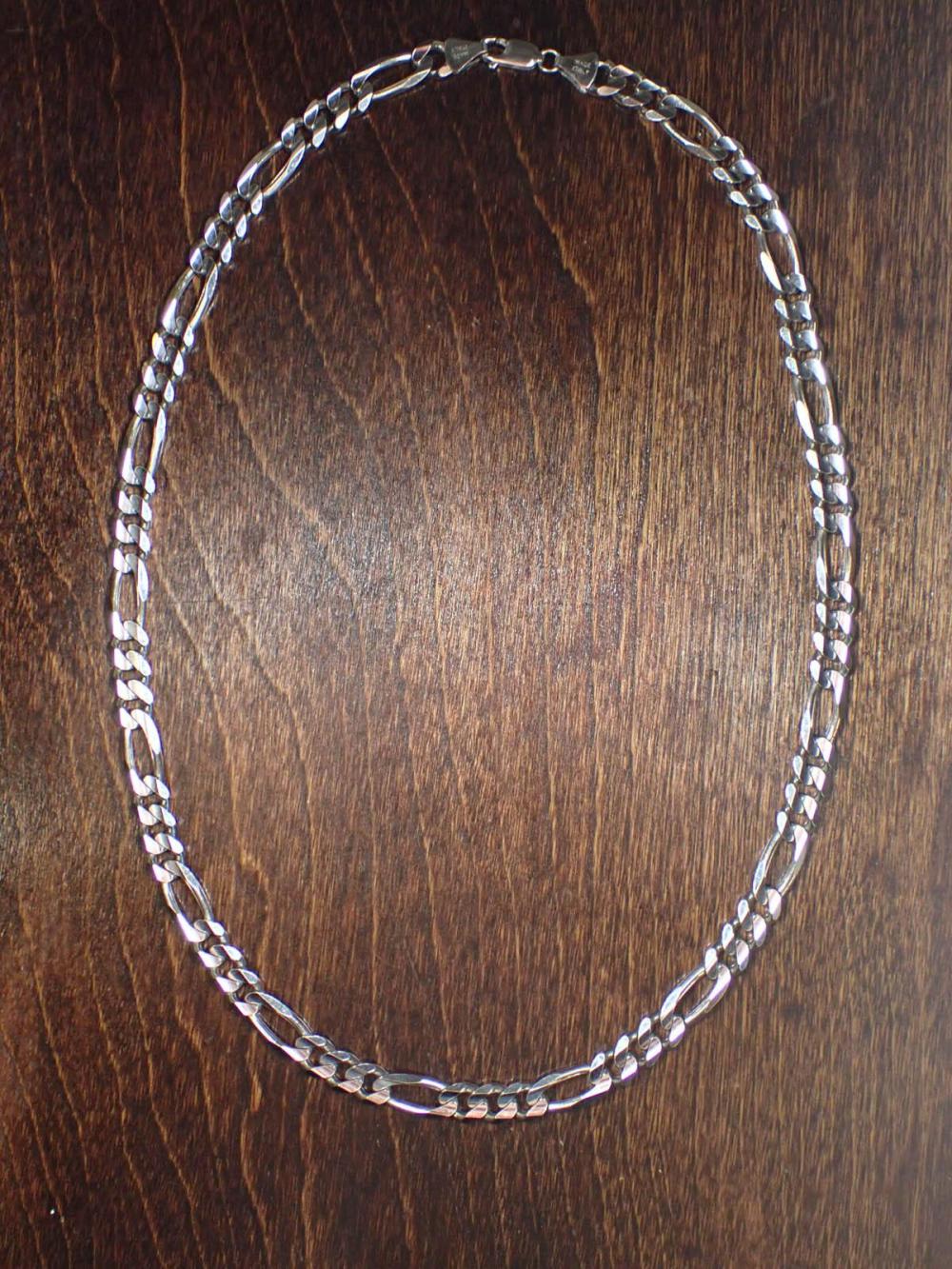 Appraisal: ITALIAN MADE FOURTEEN KARAT WHITE GOLD CHAIN The k white