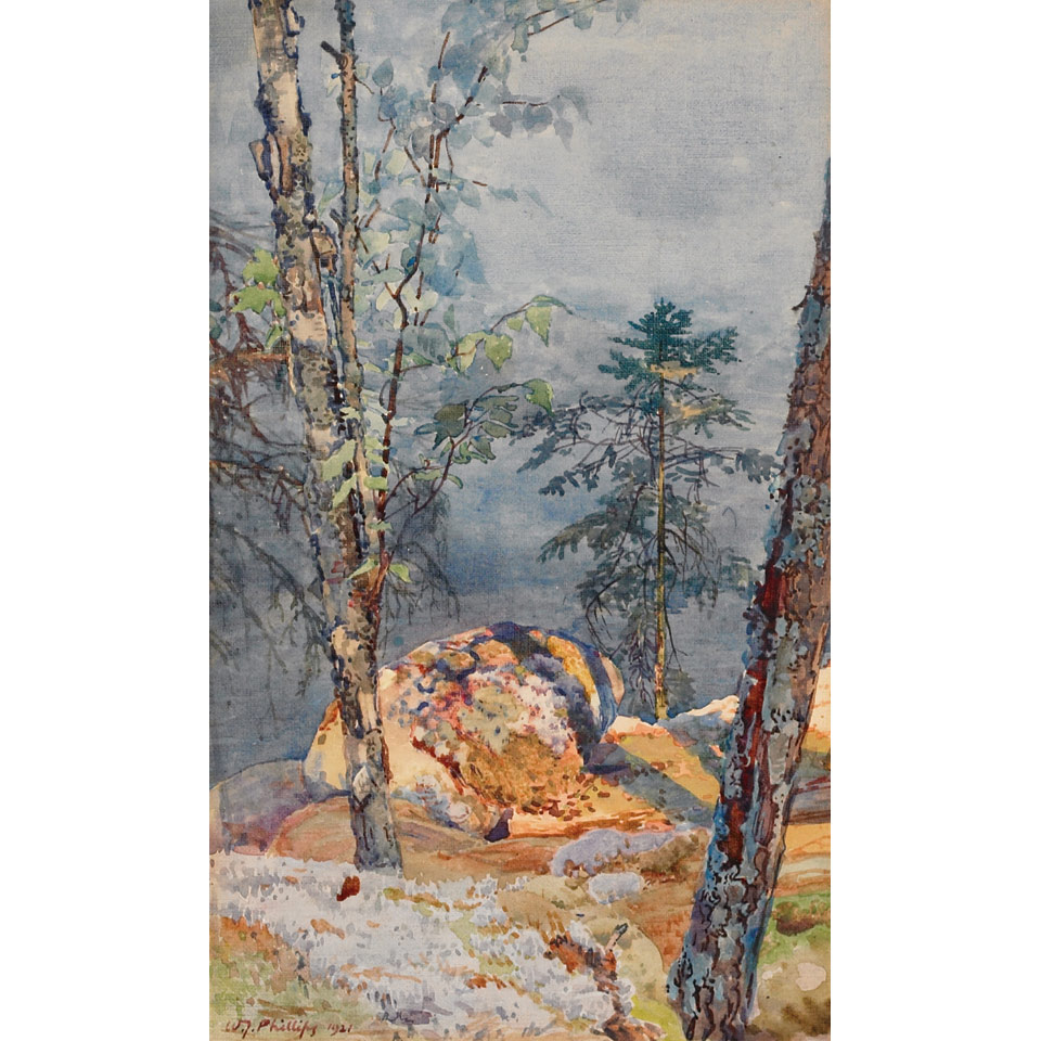 Appraisal: WALTER JOSEPH PHILLIPS R C A SUMMER IDYLL watercolour signed