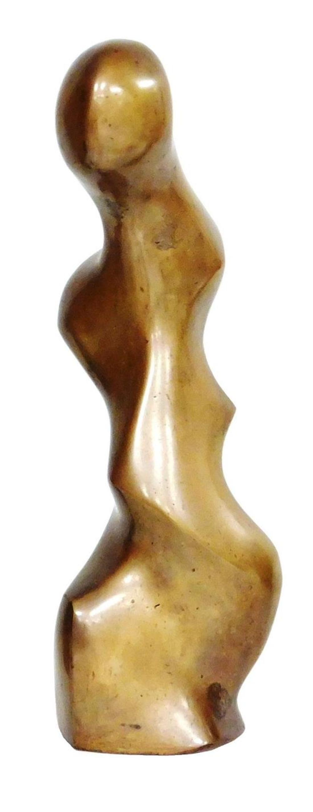 Appraisal: Jan Sliwka Polish b Untitled bronze sculpture of elongated female