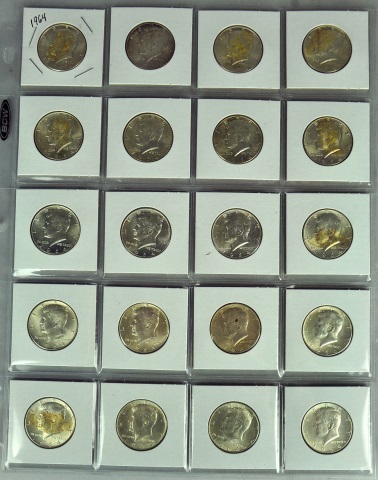 Appraisal: Group of roll count Kennedy Half DollarsAll silver many uncirculated