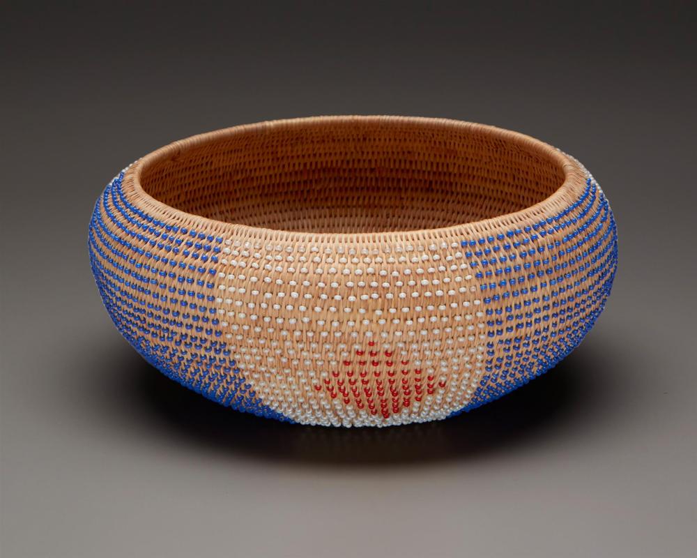 Appraisal: A Pomo beaded basket Fourth-quarter th Century Northern California Single