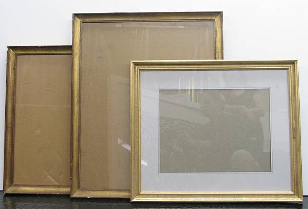 Appraisal: An assembled group of frames comprising giltwood frames sizes vary