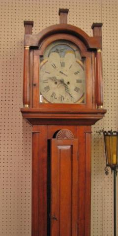 Appraisal: An antique tall case clock with sun and moon dial