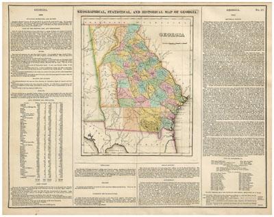 Appraisal: th century map of Georgia quot Geographical Statistical and Historical