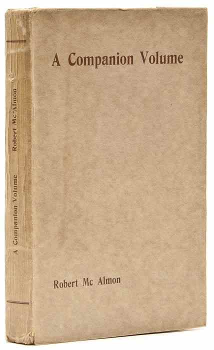 Appraisal: McAlmon Robert A Companion Volume first edition original printed wrappers