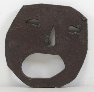 Appraisal: KADISHMAN Menashe Iron sculpture Face Signed on the reverse Menashe