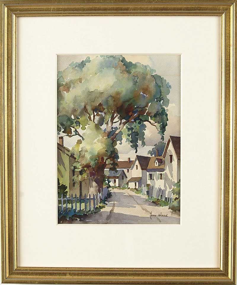 Appraisal: JOHN HARE American th Century CAPE COD STREET SCENE Watercolor