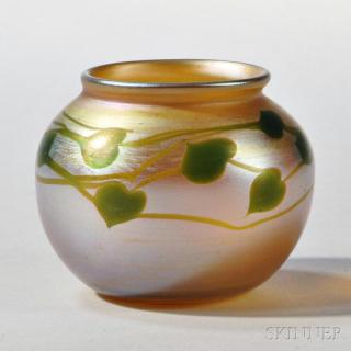 Appraisal: Tiffany Favrile Vase Art glass New York late th early