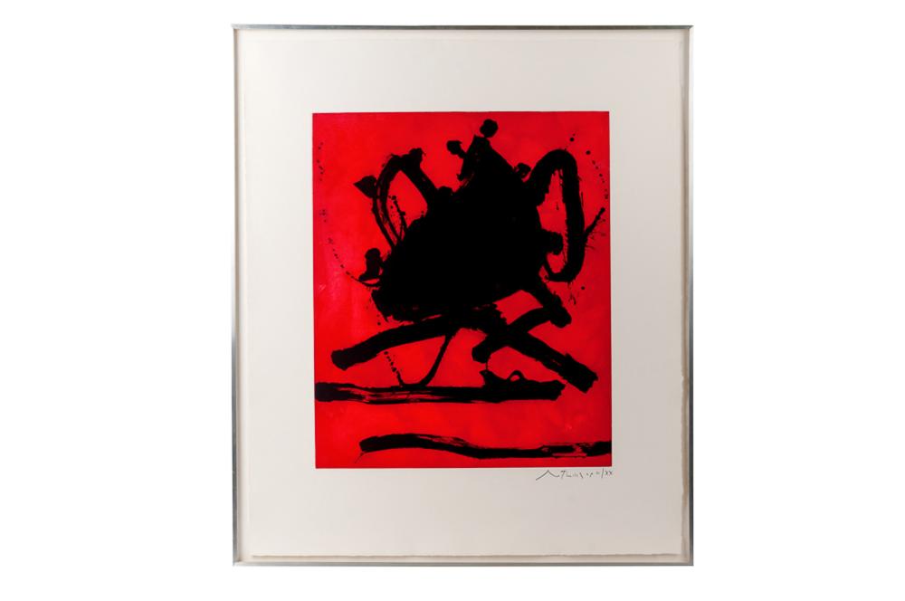 Appraisal: ROBERT MOTHERWELL RED SEA II circa Engberg Banach aquatint in