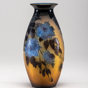 Appraisal: mile Gall French Vase cameo glass signed 'Galle' to body