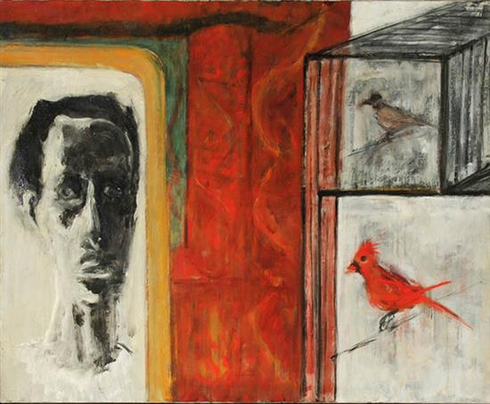 Appraisal: Bernard Dufour French - Deux Oiseaux d'orse un Cardinal et