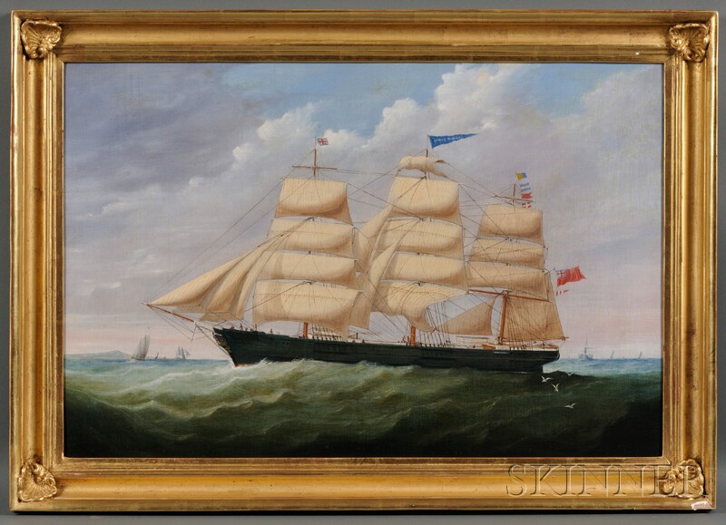 Appraisal: Anglo American School th Century Portrait of the British Ship