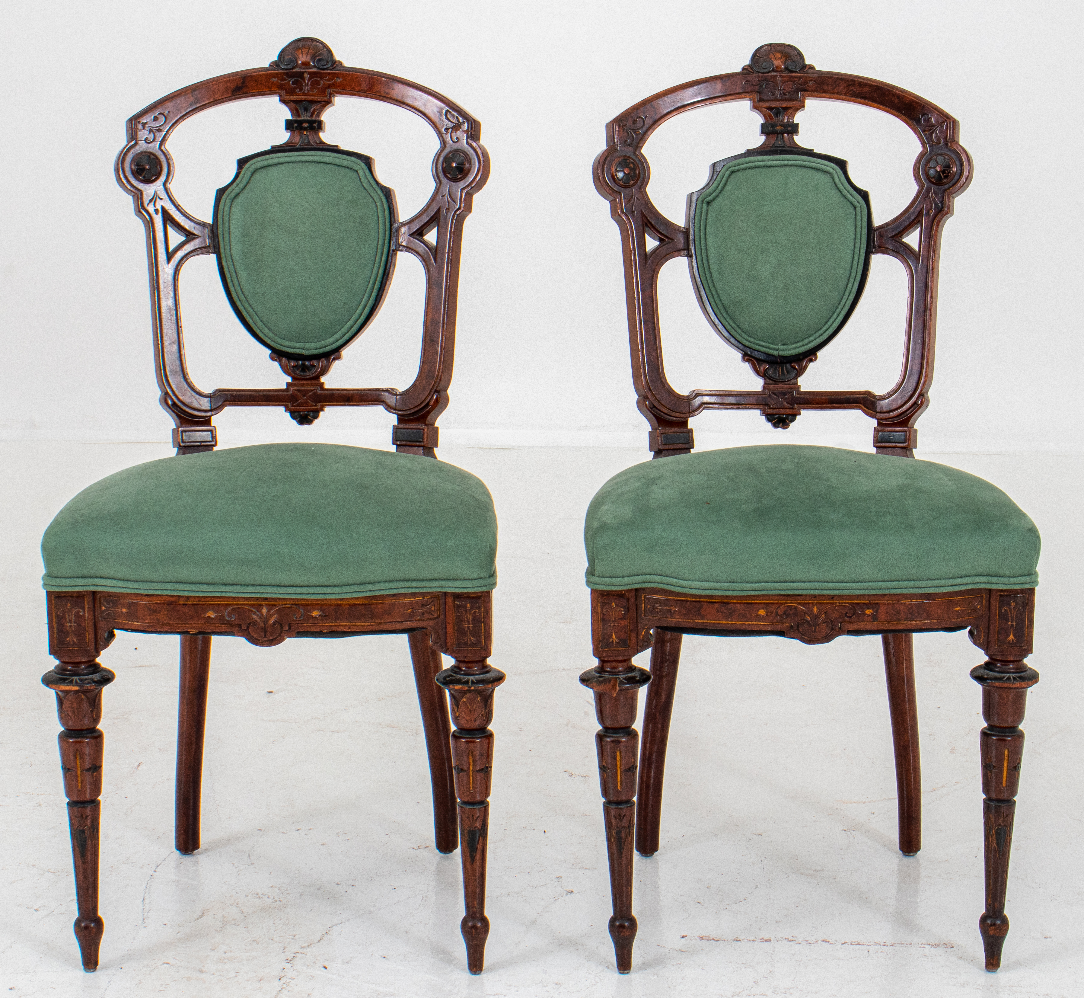 Appraisal: RENAISSANCE REVIVAL SIDE CHAIRS PAIR Renaissance Revival side chairs the