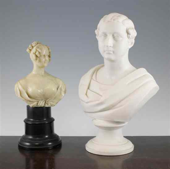 Appraisal: A Worcester parian bust of a Royal Prince impressed mark