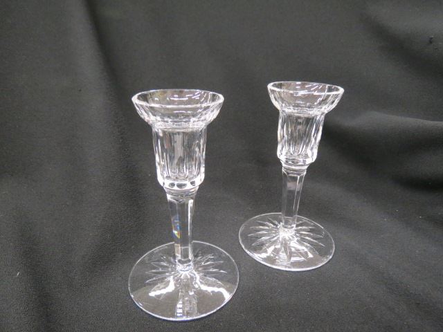 Appraisal: Pair of Waterford Cut Crystal Candlesticks signed excellent