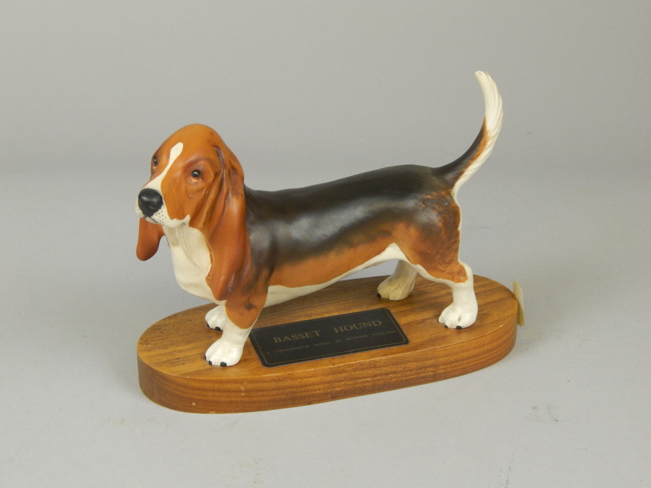 Appraisal: A Beswick Bassett Hound on wooden plinth cm high