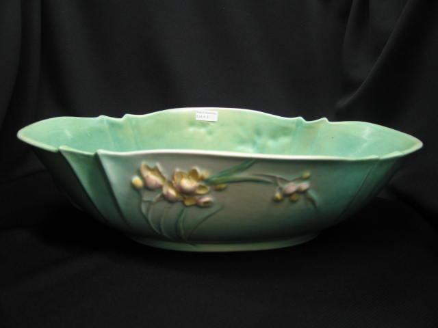 Appraisal: Roseville Art Pottery Centerpiece Bowl Ixia pattern green -