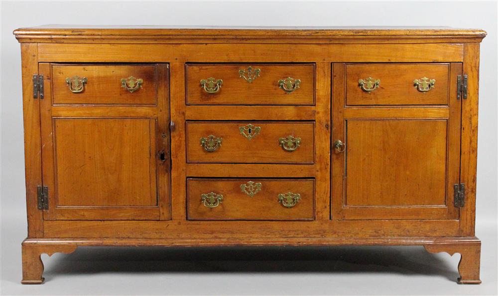 Appraisal: CHIPPENDALE STYLE PINE CABINET molded top above a bank of