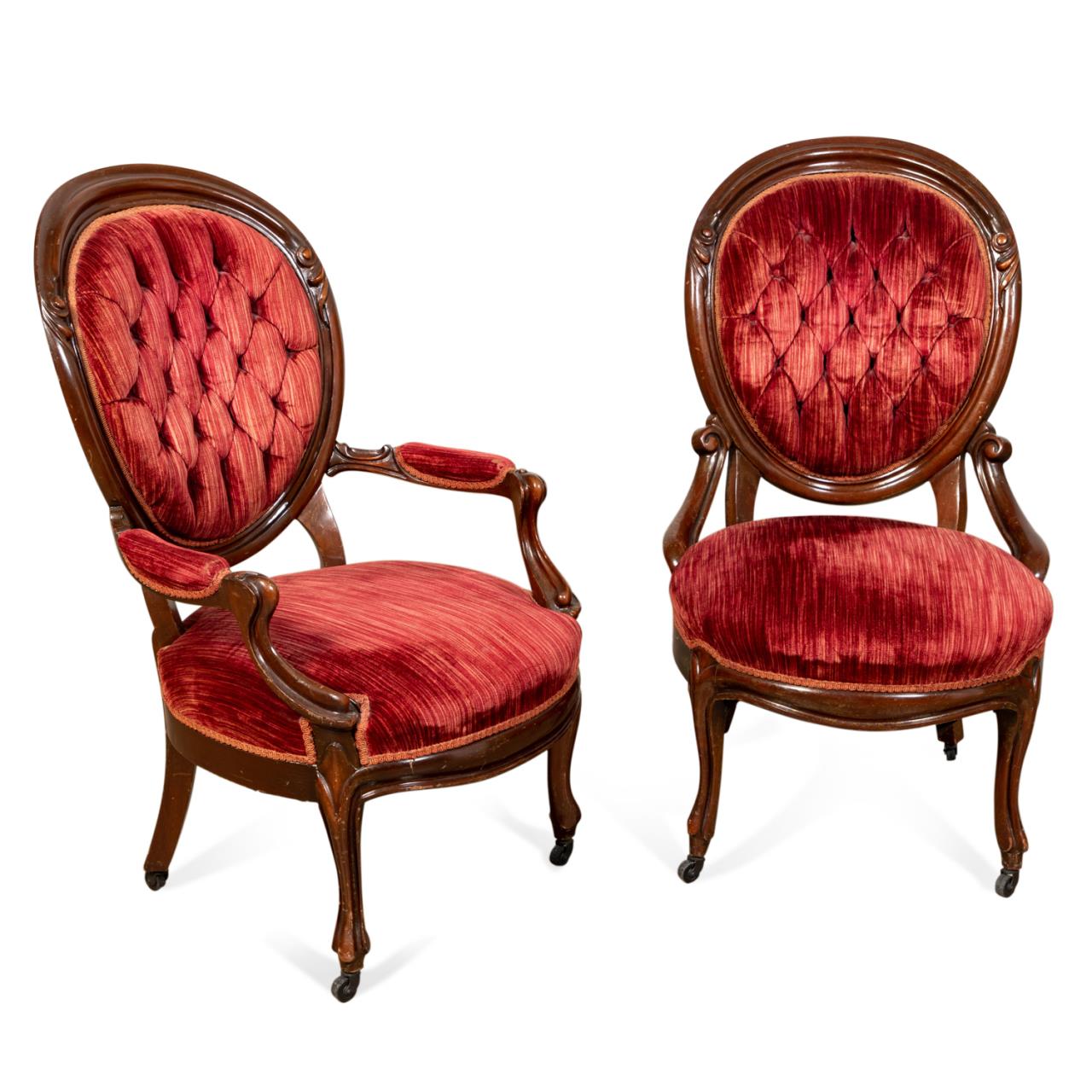 Appraisal: SET OF TWO AMERICAN RENAISSANCE REVIVAL CHAIRS Set of two