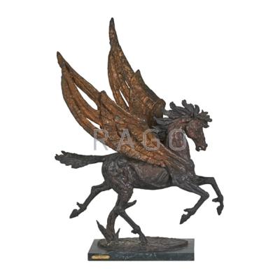 Appraisal: LAZLO ISPANKY Hungarian - Bronze sculpture Pegasus Triumphant Signed dated