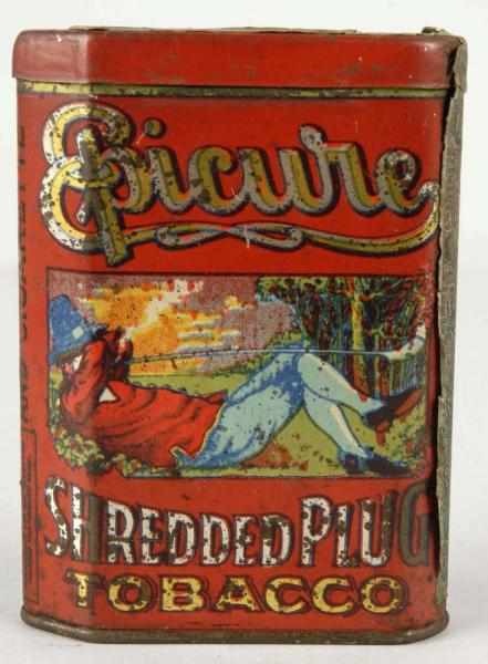 Appraisal: Epicure Pocket Tobacco Tin Description Comes with original contents and