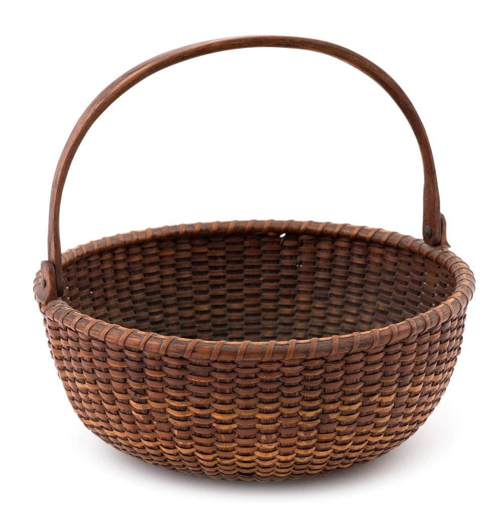 Appraisal: NANTUCKET BASKET LATE TH EARLY TH CENTURY HEIGHT TO RIM